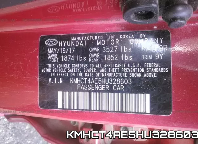 KMHCT4AE5HU328603 фото 9
