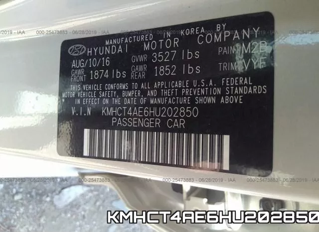 KMHCT4AE6HU202850 фото 8