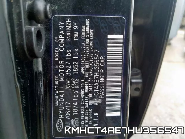 KMHCT4AE7HU356547 фото 2