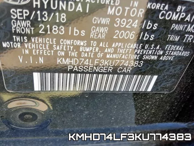 KMHD74LF3KU774383 фото 2