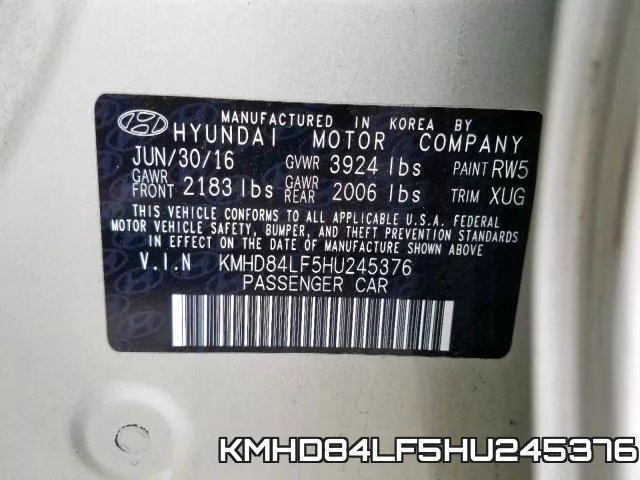 KMHD84LF5HU245376 фото 2