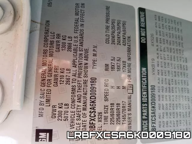 LRBFXCSA6KD009180 фото 2