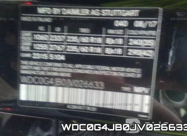 WDC0G4JB0JV026633 фото 8