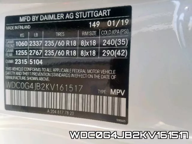 WDC0G4JB2KV161517 фото 2