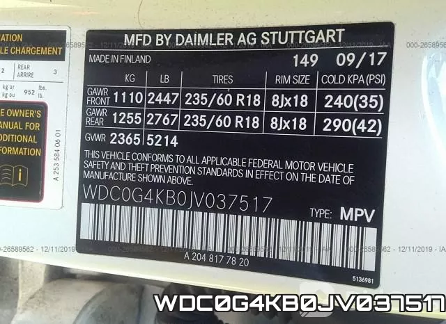 WDC0G4KB0JV037517 фото 10
