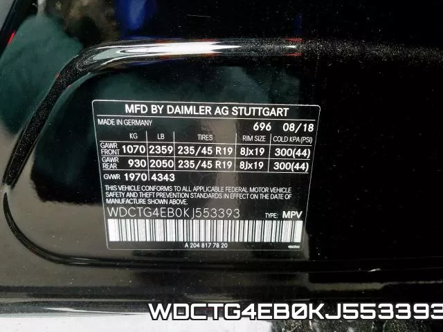 WDCTG4EB0KJ553393 фото 2