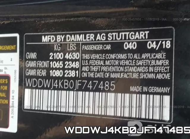 WDDWJ4KB0JF747485 фото 9