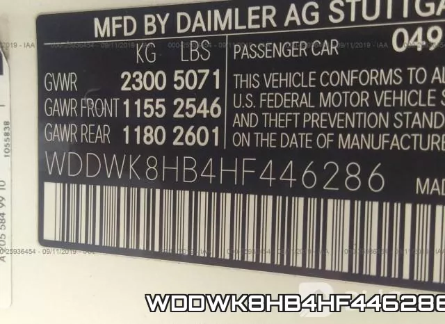 WDDWK8HB4HF446286 фото 8