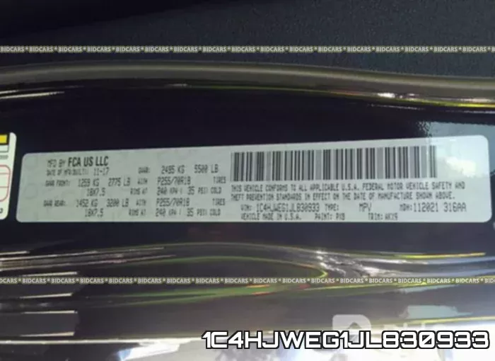 1C4HJWEG1JL830933 фото 10