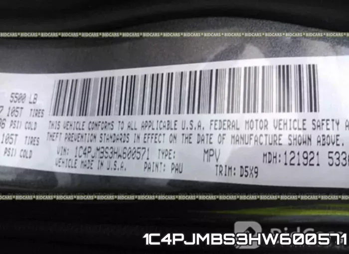 1C4PJMBS3HW600571 фото 10