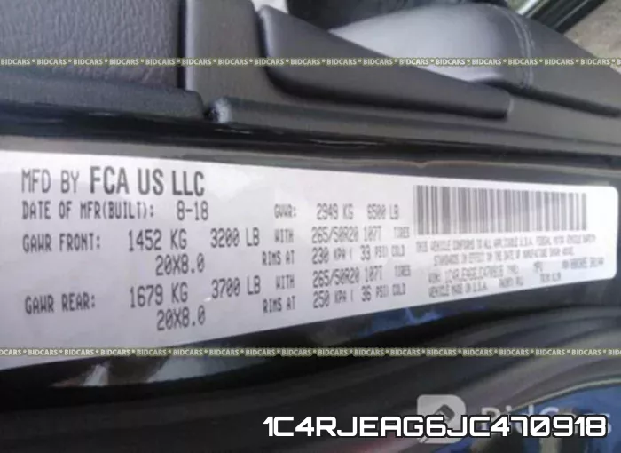 1C4RJEAG6JC470918 фото 10