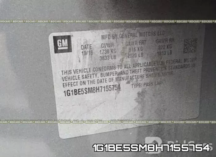1G1BE5SM8H7155754 фото 10