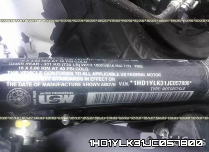 1HD1YLK31JC057800 фото 2