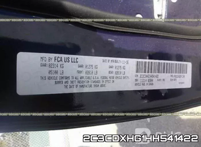 2C3CDXHG1HH541422 фото 10