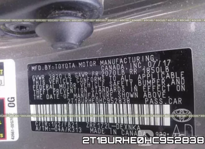 2T1BURHE0HC952838 фото 9