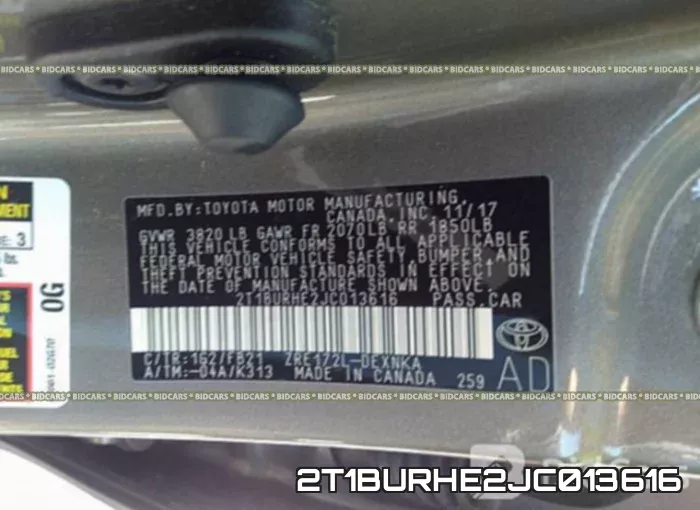 2T1BURHE2JC013616 фото 10
