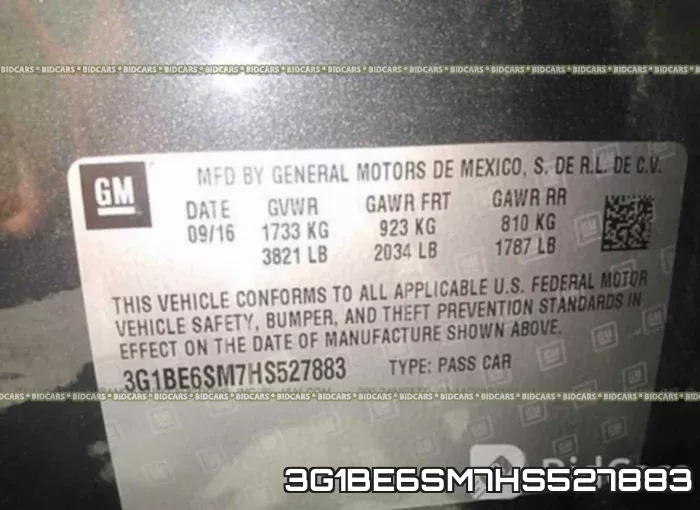 3G1BE6SM7HS527883 фото 10