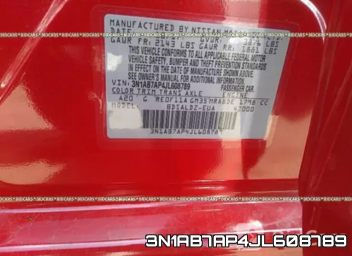 3N1AB7AP4JL608789 фото 10