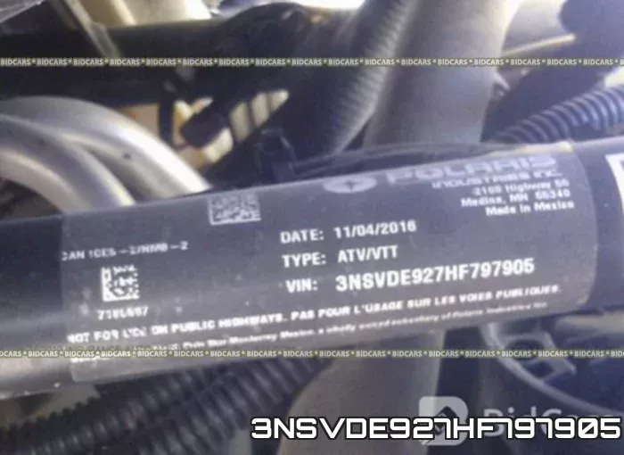 3NSVDE927HF797905 фото 2