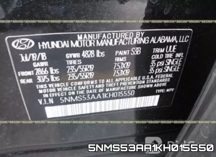 5NMS53AA1KH015550 фото 10