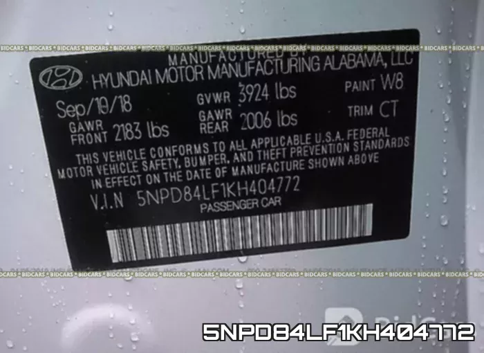 5NPD84LF1KH404772 фото 10