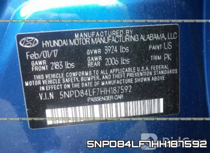 5NPD84LF7HH187592 фото 10