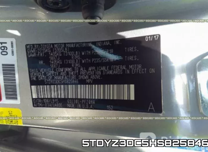 5TDYZ3DC5HS825846 фото 10