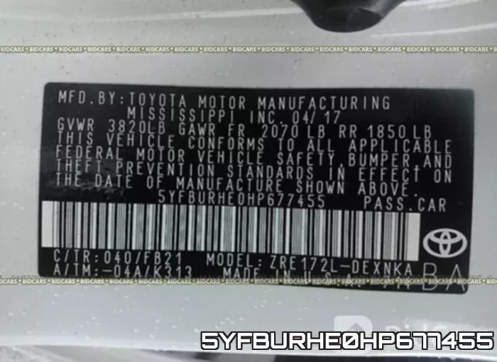 5YFBURHE0HP677455 фото 10