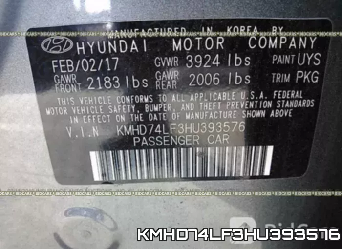 KMHD74LF3HU393576 фото 10