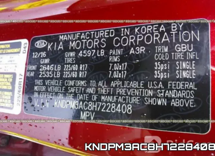 KNDPM3AC8H7228408 фото 10