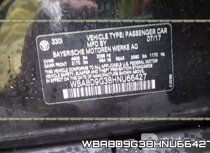 WBA8D9G38HNU66427 фото 10
