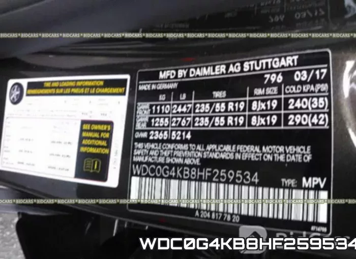 WDC0G4KB8HF259534 фото 10