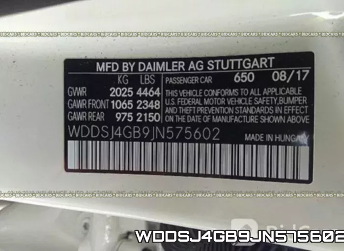WDDSJ4GB9JN575602 фото 10