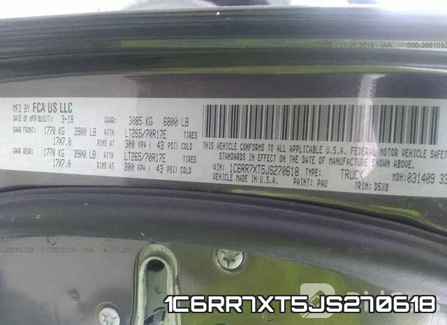 1C6RR7XT5JS270618 фото 10