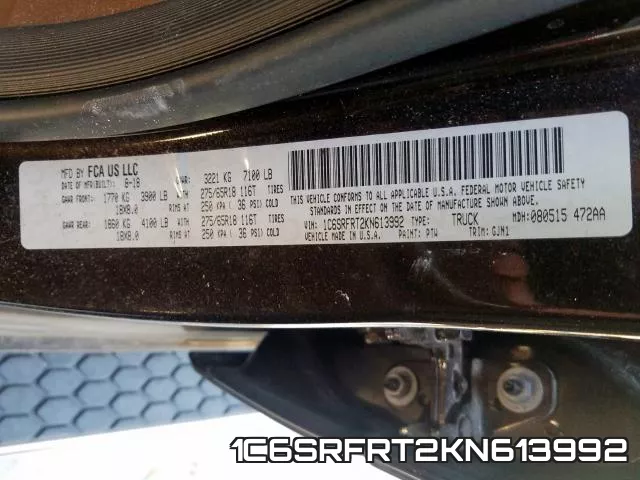 1C6SRFRT2KN613992 фото 2