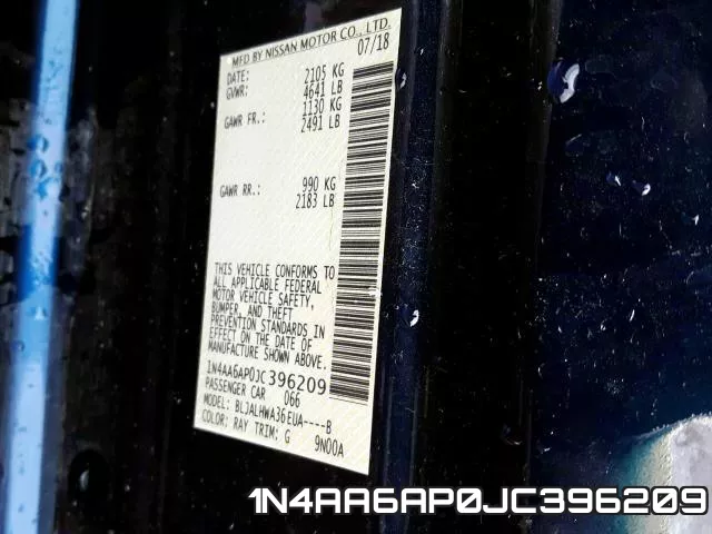 1N4AA6AP0JC396209 фото 2