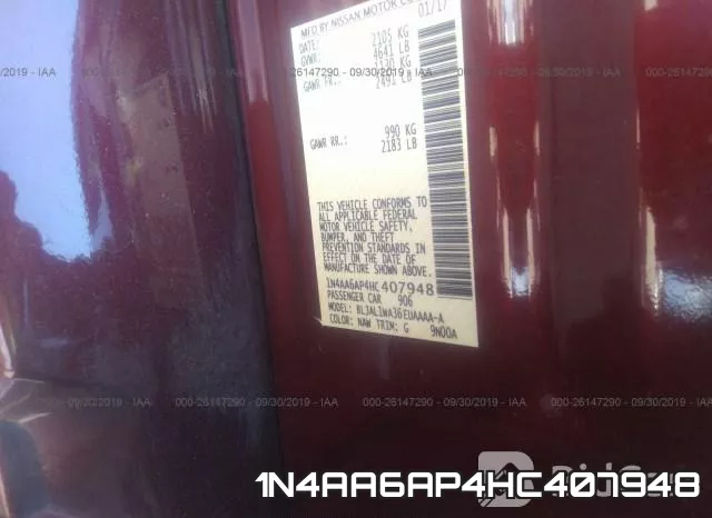 1N4AA6AP4HC407948 фото 9