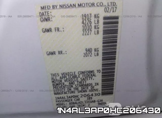 1N4AL3AP0HC206430 фото 10