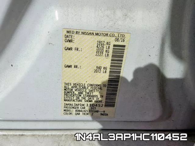 1N4AL3AP1HC110452 фото 2