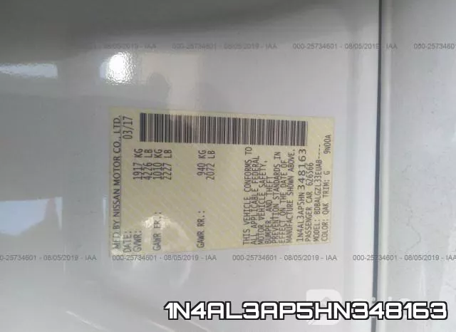 1N4AL3AP5HN348163 фото 9