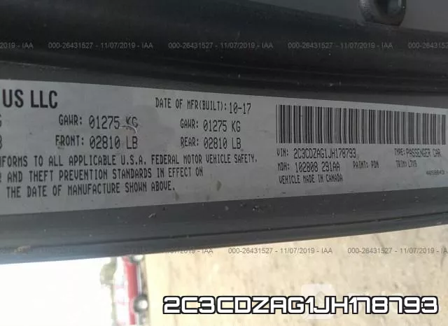 2C3CDZAG1JH178793 фото 9