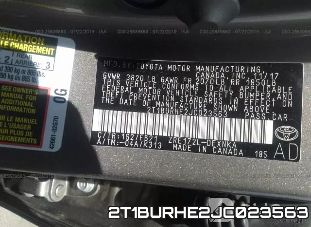 2T1BURHE2JC023563 фото 10