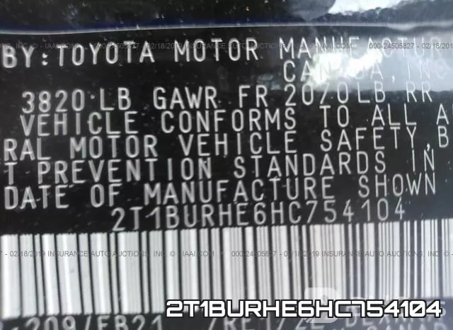 2T1BURHE6HC754104 фото 9