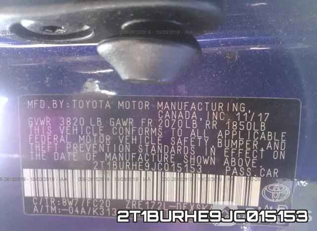 2T1BURHE9JC015153 фото 9