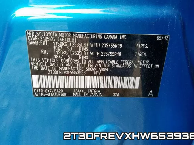 2T3DFREVXHW653936 фото 2