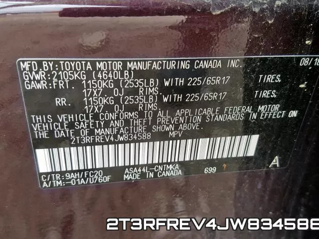 2T3RFREV4JW834588 фото 2