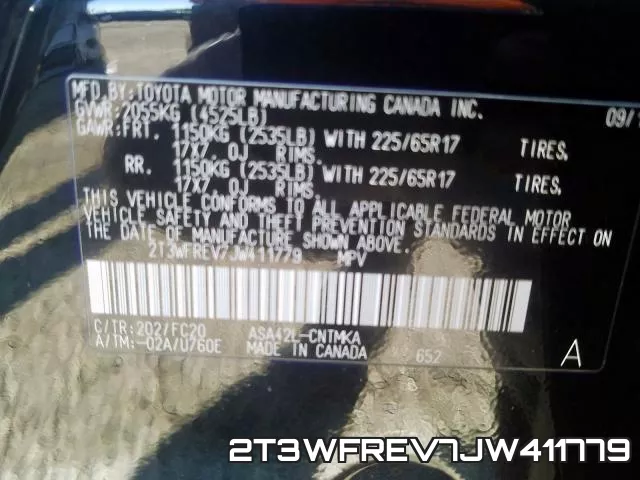 2T3WFREV7JW411779 фото 2