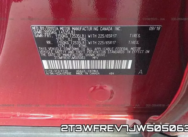 2T3WFREV7JW505063 фото 7