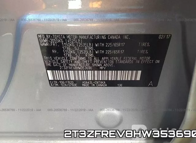 2T3ZFREV8HW353690 фото 9