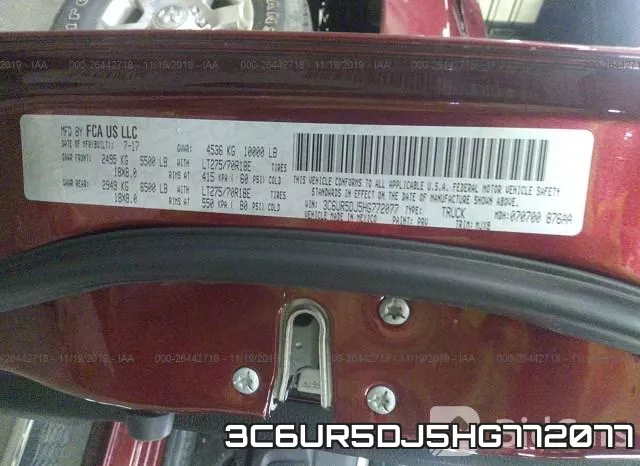 3C6UR5DJ5HG772077 фото 10